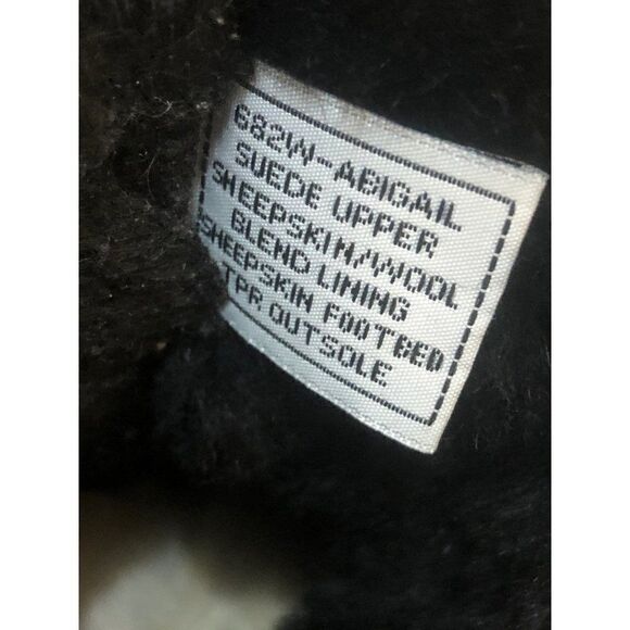BearPaw Womans Snow Boot 682W Shuede Sheepskin Wool 9” tall Size 6 - Picture 6 of 8